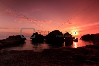 Porto Zoro beach sunrise