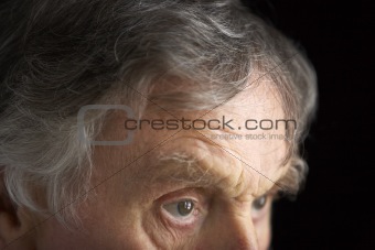 Close-up of senior man