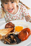 Toddler Eating Unhealthy Breakfast