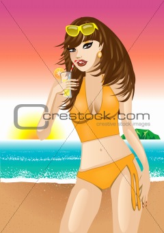 Orange Beach Girl