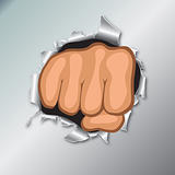 Front view of clenched fist hand.