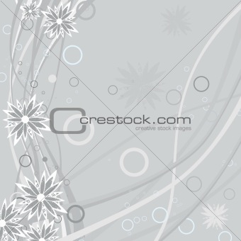 Floral background with grunge flower