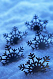 Snowflake Decorations In Snow