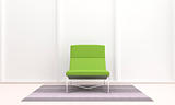 Green seat in interior