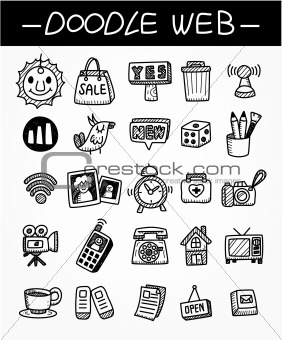 web doodle icon set
