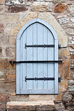 old wooden door with padlock