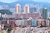 Hong Kong crowded buildings city