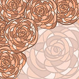 vector background with abstract roses in stained glass style