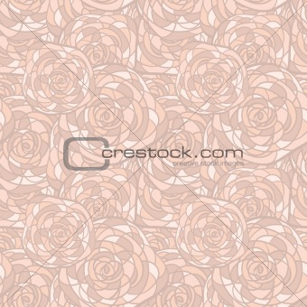 vector seamless  background with abstract roses in stained glass