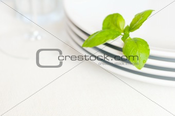 White Plates on Table