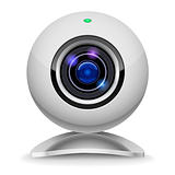 Realistic white webcam