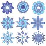 Blue flowers collection