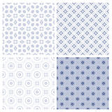 Seamless tiling blue and white texture collection