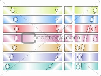 Pastel button and banner collection