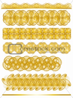 Elegant golden ornamental trim collection