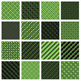 Green and black tiling textures collection
