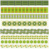 Green and brown trim or border collection