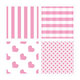 Pink and white seamless pattern