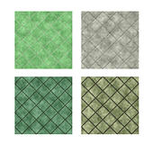 Green and gray floor tiles