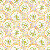 Seamless tiling colorful flower and dot texture
