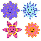 Smiling, colorful flower collection