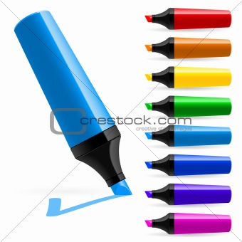 Realistic multi-colored markers