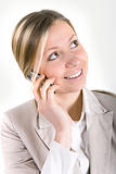business woman talking on cell phone