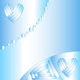 Blue background with hearts