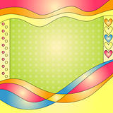 Colorful background with hearts