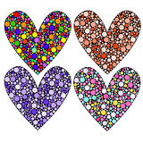 Colorful heart collection