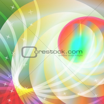Beautiful colorful background with small white stars