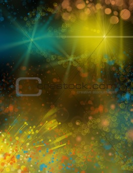 Black background with colorful lights