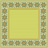 Green and orange floral background