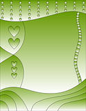 Green background with heart