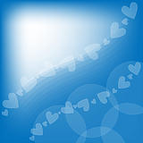 Blue and white romantic heart background