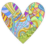 Colorful heart with different pattern