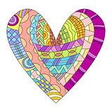 Colorful heart with different pattern
