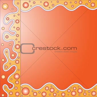 Modern orange background with circles
