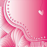 Pink and white background with hearts