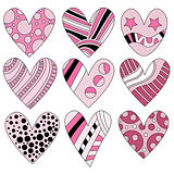 Whimsical pink and black heart collection