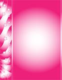 Pink and white background with stars