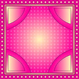 pink and yellow background with dot pattern