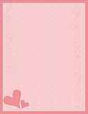 Romantic pink background with hearts