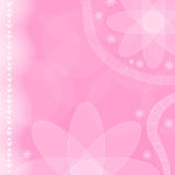 Romantic pink flower and heart background