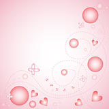 Colorful background with hearts and circles