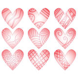 Romantic pink and white heart collection