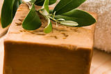 Natural Olive Soap With Fresh Branch