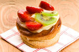 French cake with fresh fruits