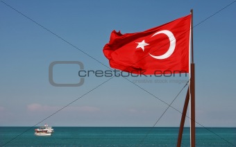 National flag of Turkey.