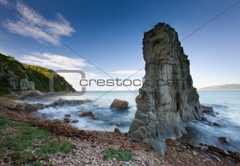 Russian, Primorye, beautiful sea rock